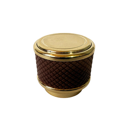 1 oz (30 ml) Clear Glass Rounded Rectangle Easy Crimp 15 mm Neck Perfume Bottle with Brown Cap Set - World of Aromas