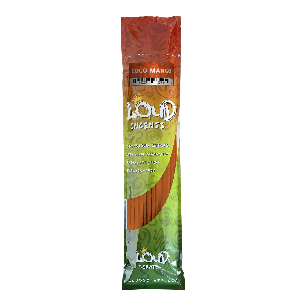 Coco Mango 19 in. Scented Incense by Loud Scents (50-pack)