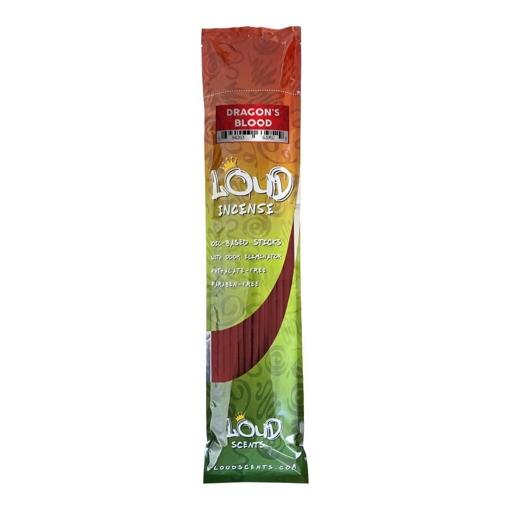 Dragon’s Blood 19 in. Scented Incense by Loud Scents (50-pack)