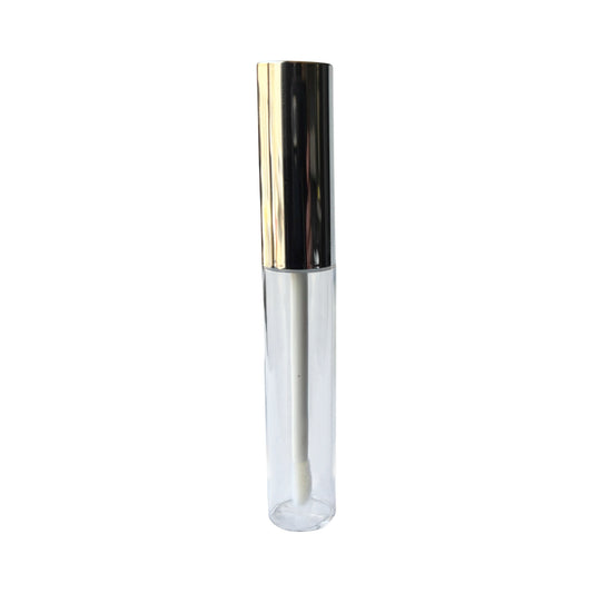 0.27 oz (8 ml) Clear Plastic Lip Gloss Tube with silver Applicator - World of Aromas