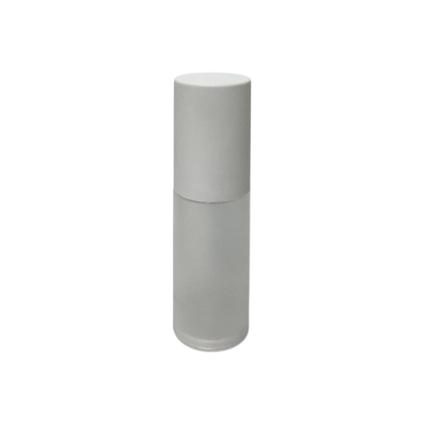 1 oz (30 ml) White Frosted Cylinder Airless Lotion Pump - World of Aromas
