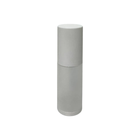 1 oz (30 ml) White Frosted Cylinder Airless Lotion Pump - World of Aromas