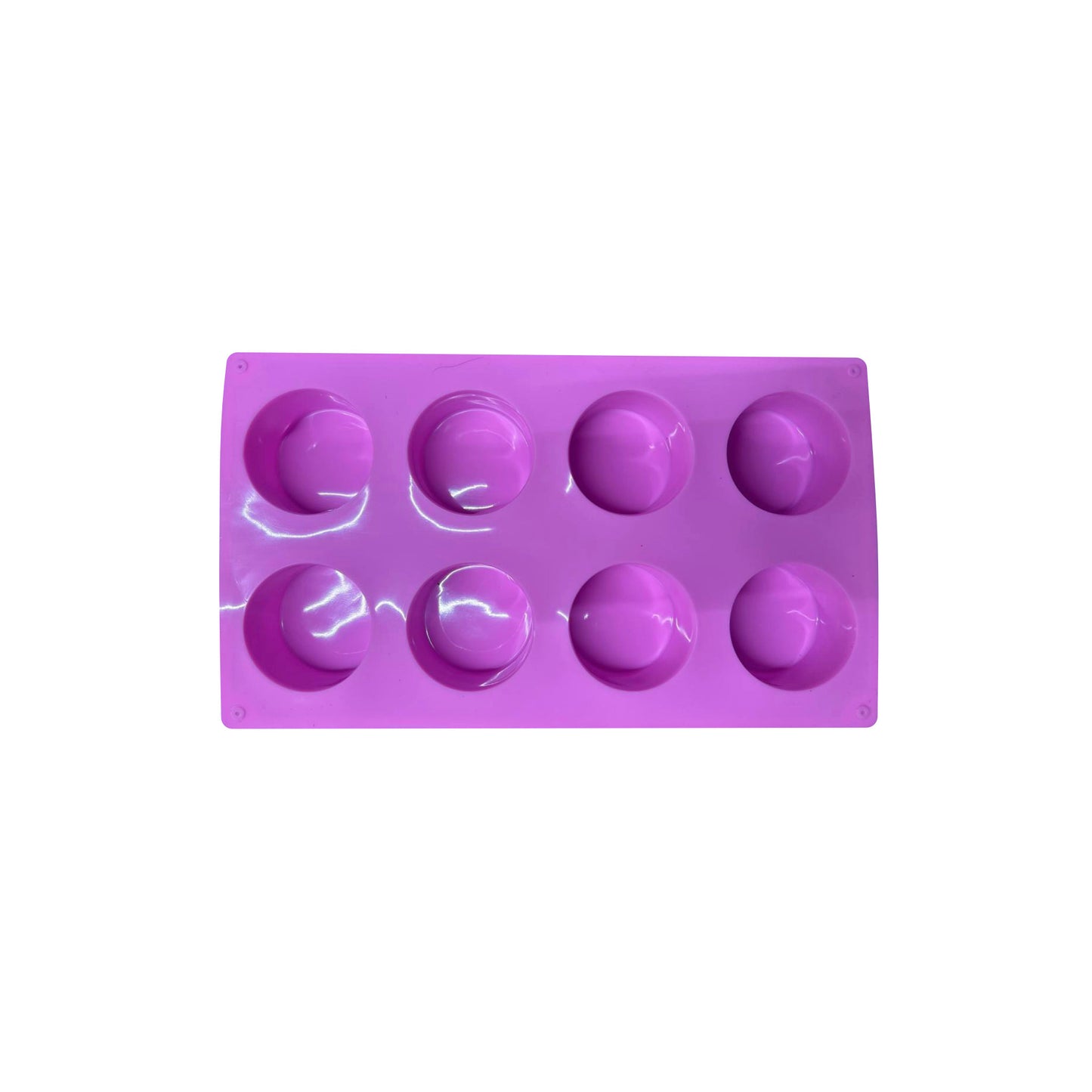 Pink Round 8-Cavity Silicone Soap Mold