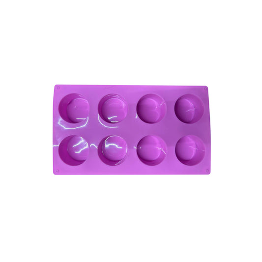 Pink Round 8-Cavity Silicone Soap Mold