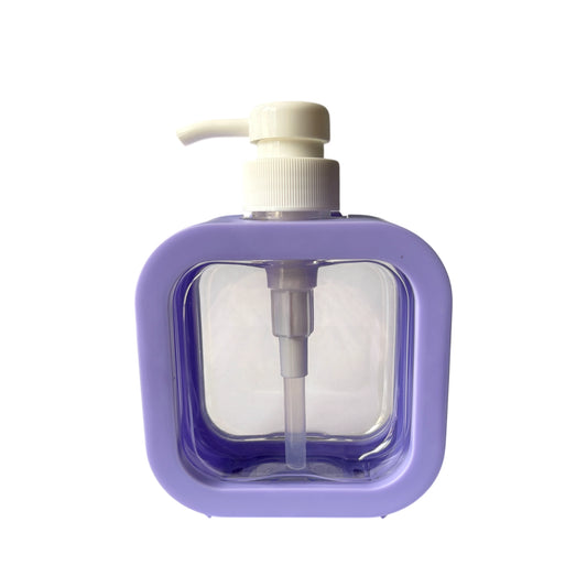 10 oz (300 ml) Clear Plastic Pump Bottle with Purple Casing - World of Aromas