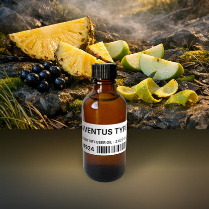 Aventus Type Scent Diffuser Oil - 2 oz | 57 g fragrance bottle image with atmospheric background for Scent Diffuser Oil. Premium lifestyle product photo for fragrance listing.