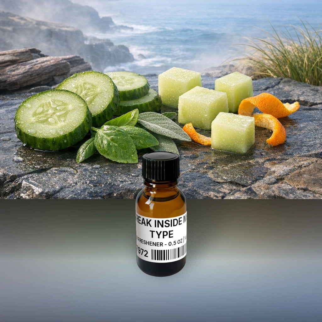 Freak Inside Me Type Air Freshener - 0.5 oz | 14 g fragrance bottle image with atmospheric background for Air Freshener. Premium lifestyle product photo for fragrance listing.