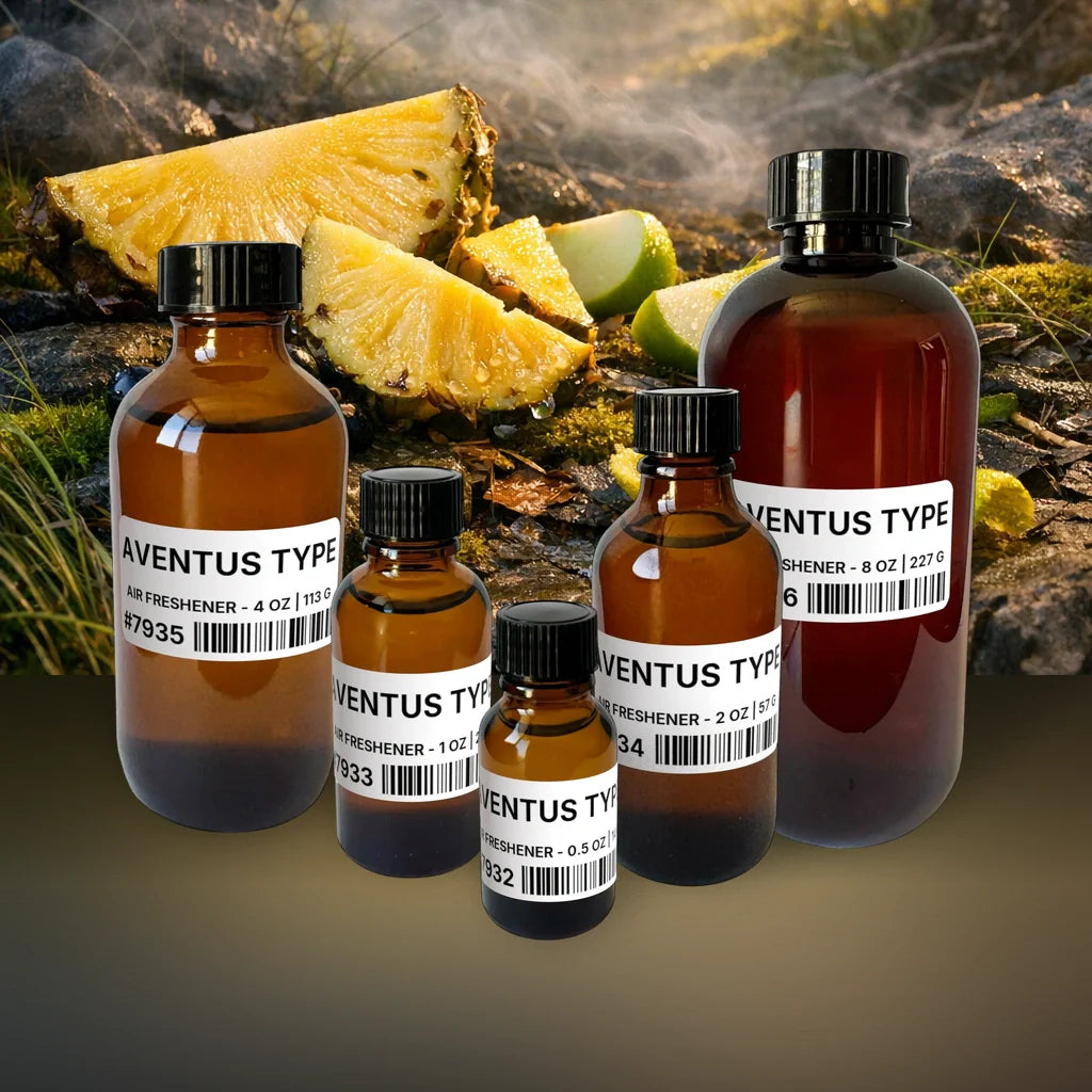 Aventus Type Air Freshener - 8 lb | 3.63 kg fragrance bottle image with atmospheric background for Air Freshener. Premium lifestyle product photo for fragrance listing.