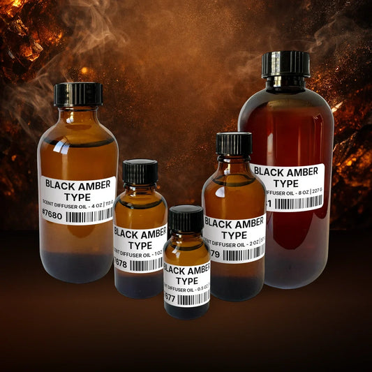 Black Amber Type Scent Diffuser Oil - 4 lb | 1.81 kg fragrance bottle image with atmospheric background for Scent Diffuser Oil. Premium lifestyle product photo for fragrance listing.