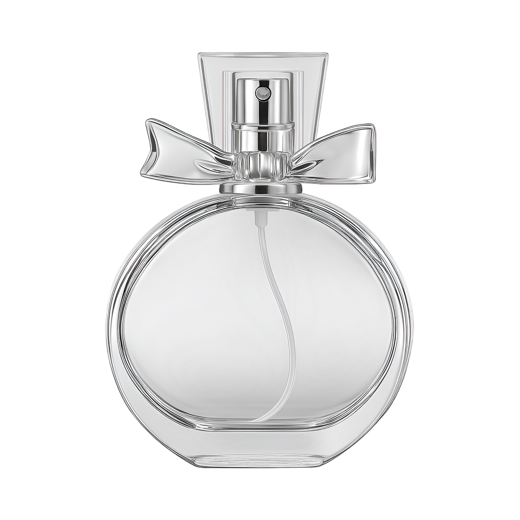 30 ml Clear Glass Circular Perfume Bottle with Bowtie Cap