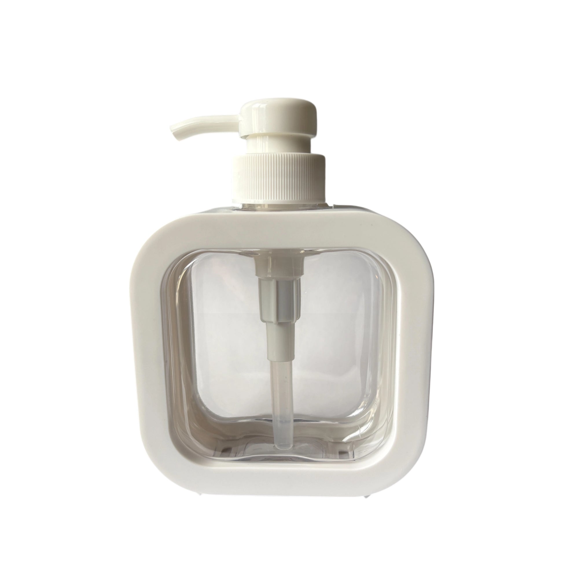 10 oz (300 ml) Clear Plastic Pump Bottle with White Casing - World of Aromas