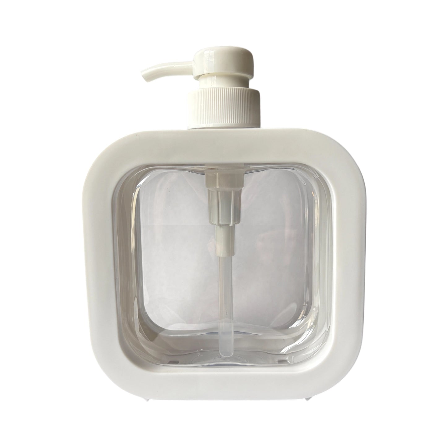 17 oz (500 ml) Clear Plastic Pump Bottle with White Casing - World of Aromas