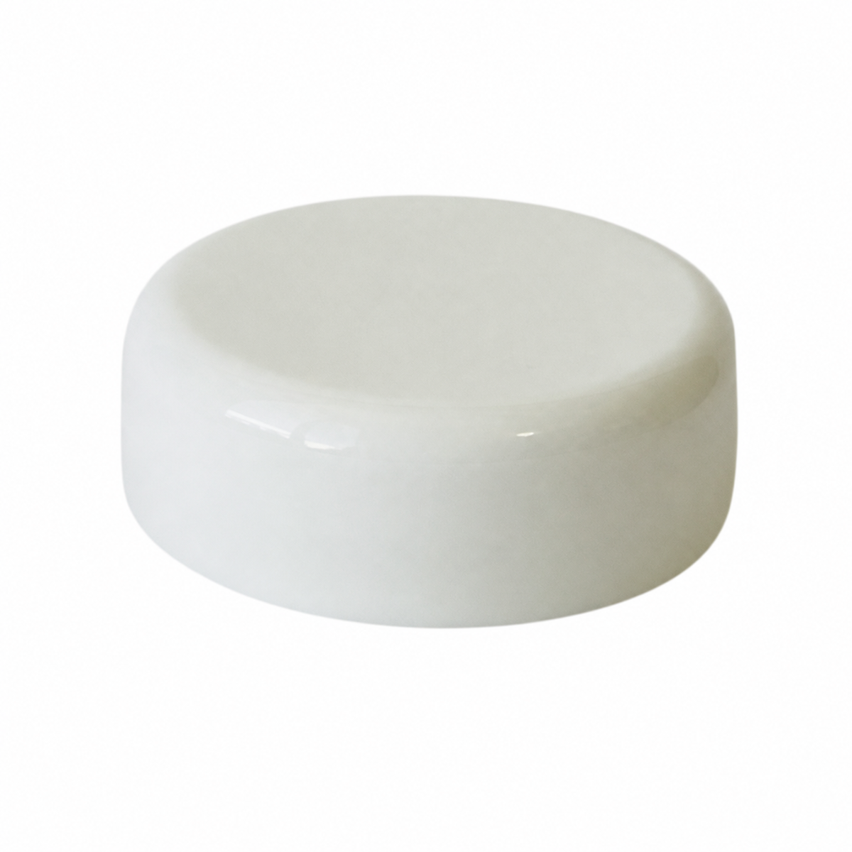 White PP Plastic 33-400 Dome Smooth Skirt Unlined Lid