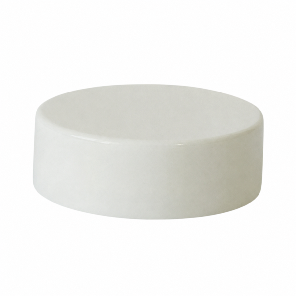 White PP Plastic 33-400 Smooth Skirt Unlined Lid