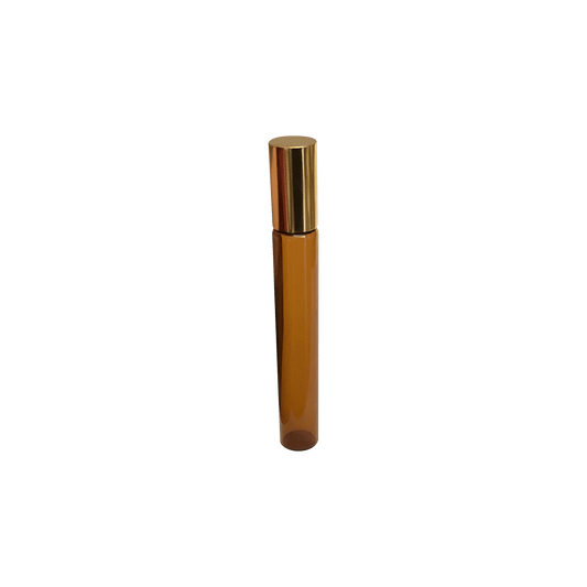 1/3 oz (10 ml) Amber Glass Slim Roller Bottle