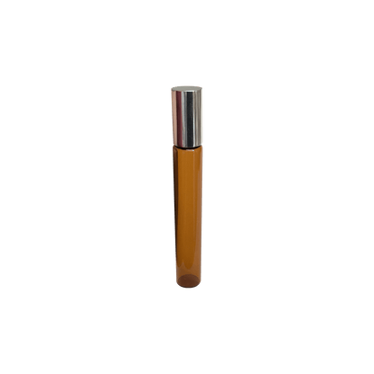 1/3 oz (10 ml) Amber Glass Slim Roller Bottle