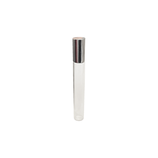 1/3 oz (10 ml) Clear Glass Slim Roller Bottle