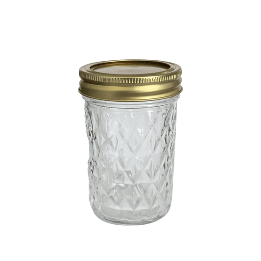 8 oz (240 ml) Mason Jar with Gold Lid