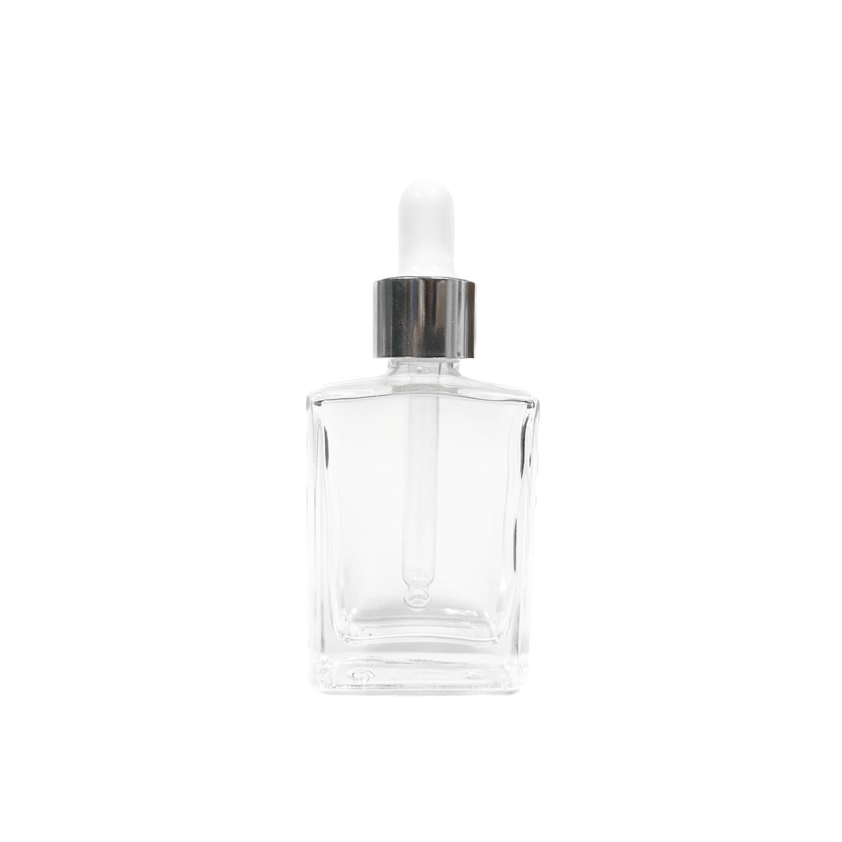 30 ml Clear Glass Serum Bottle with Silver Dropper - World of Aromas