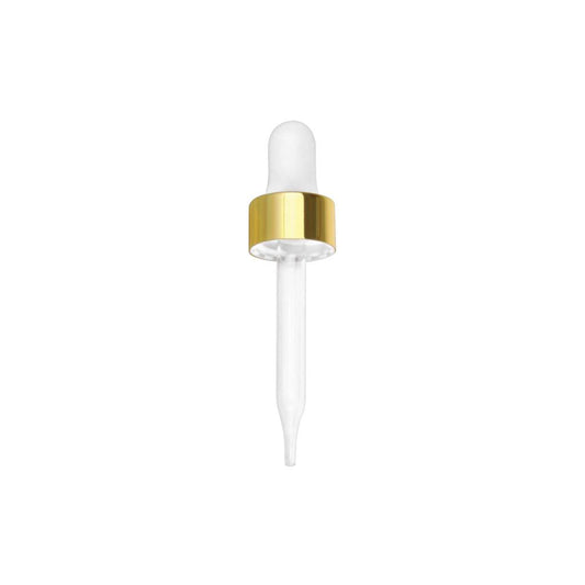 (0.5 oz) Gold 18-400 Dropper with 62 mm Glass Pipette