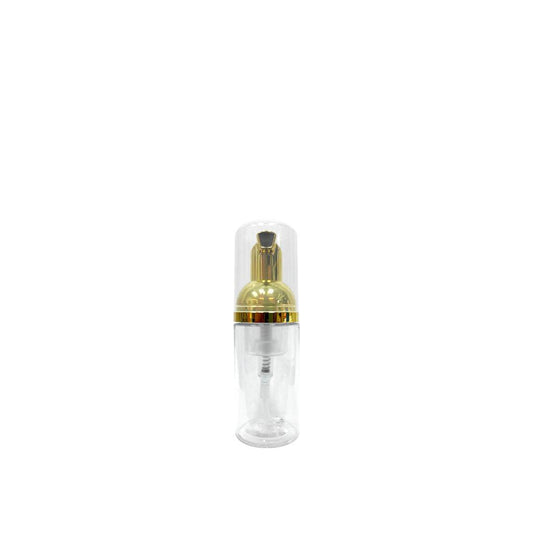 1 oz (30 ml) Clear Plastic Foaming Pump with Gold Cap