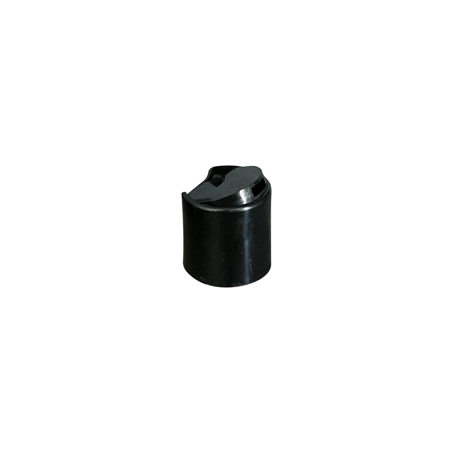 Black PP 24-410 Smooth Skirt Disc Dispensing Cap