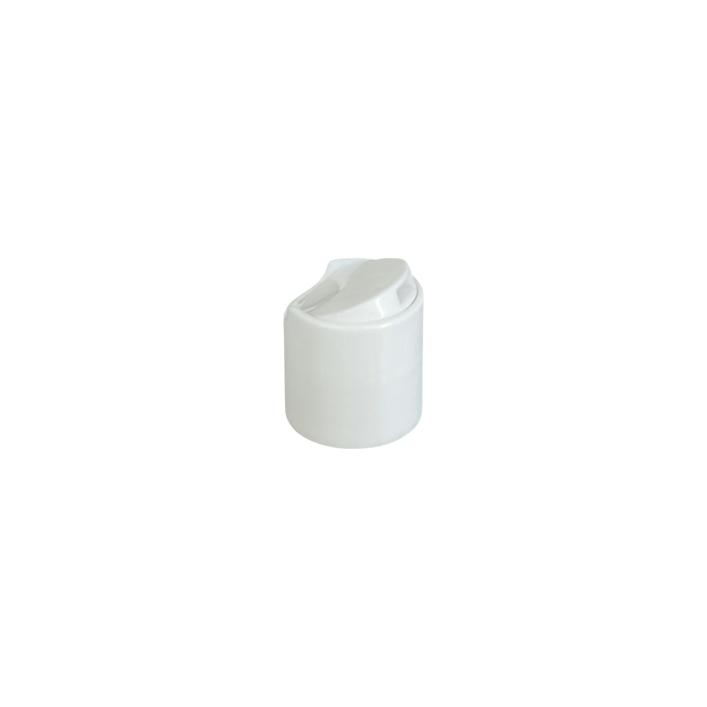 White PP 24-410 Smooth Skirt Disc Dispensing Cap