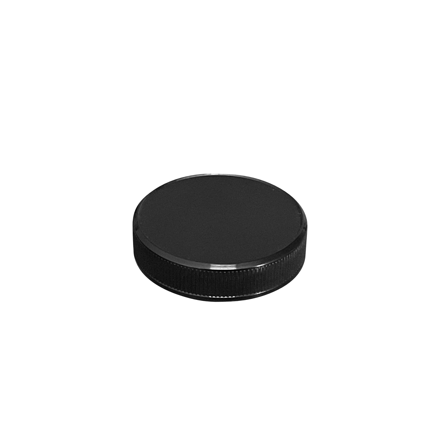 Black PP Plastic 53-400 Ribbed Skirt Foam Lined Lid