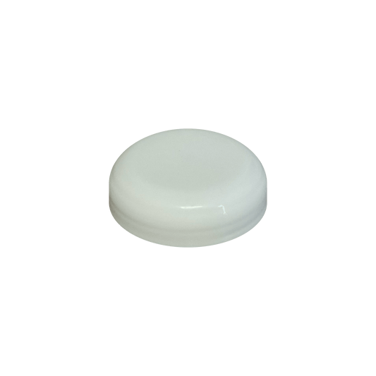 White PP Plastic 58-400 Dome Smooth Skirt Unlined Lid