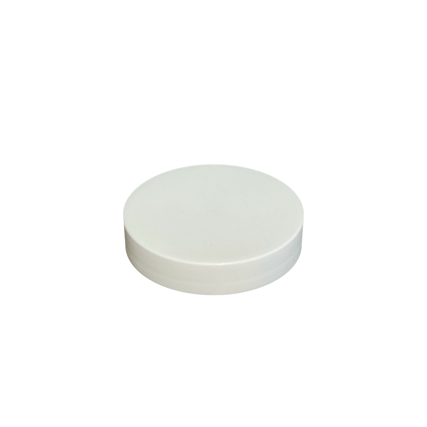 White PP Plastic 58-400 Smooth Skirt Foam Lined Lid