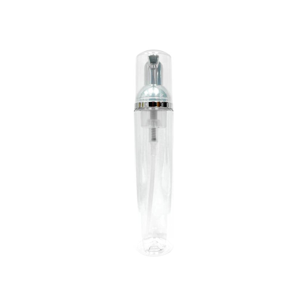 3.4 oz (100 ml) Clear Plastic Foaming Pump with Silver Cap - World of Aromas