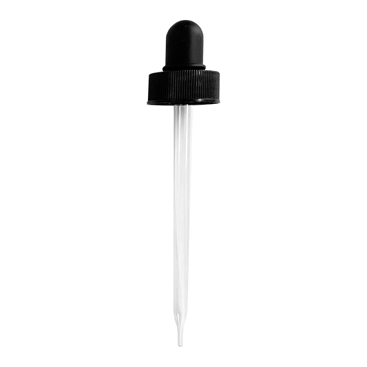 (4 oz) Black 24-400 Dropper with 108mm Glass Pipette