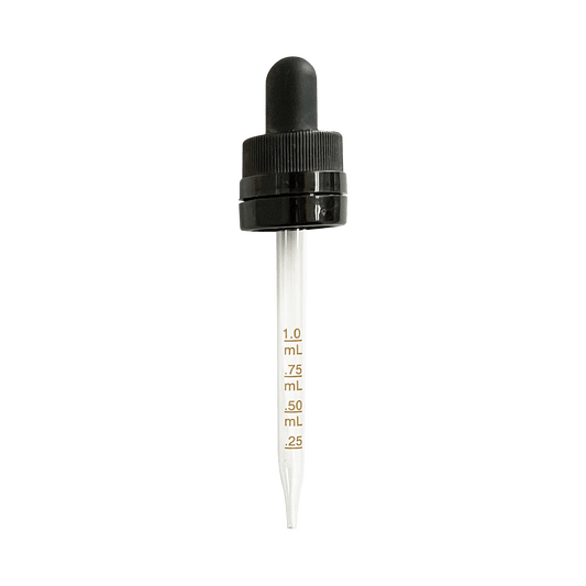 (60 ml) Black CRC/TE 18 DIN (18-410) Dropper with 94mm Graduated Glass Pipette