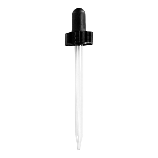 (4 oz) Black 22-400 Dropper with 108mm Glass Pipette