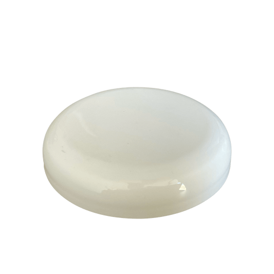 White PP Plastic 89-400 Dome Smooth Skirt Unlined Lid