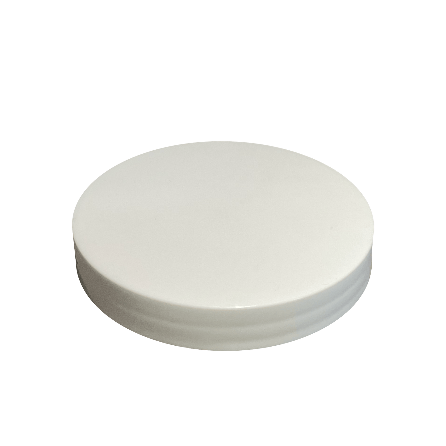 White PP Plastic 89-400 Smooth Skirt Foam Lined Lid