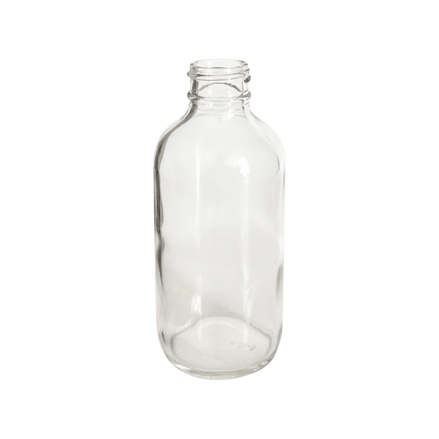 4 oz (120 ml) Clear Glass Boston Round 24-400 Bottle