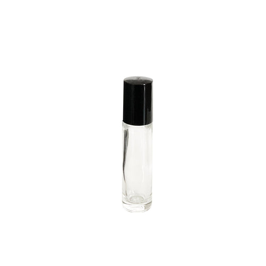 1/3 oz (10 ml) Clear Glass Roller Bottle