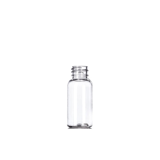 1 oz (30 ml) Clear PET Boston Round 20-410 Bottle