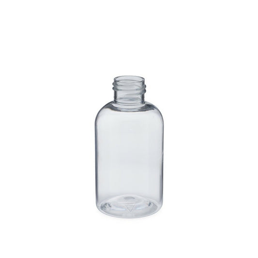 4 oz (120 ml) Clear PET Squat Boston Round 24-400 Bottle