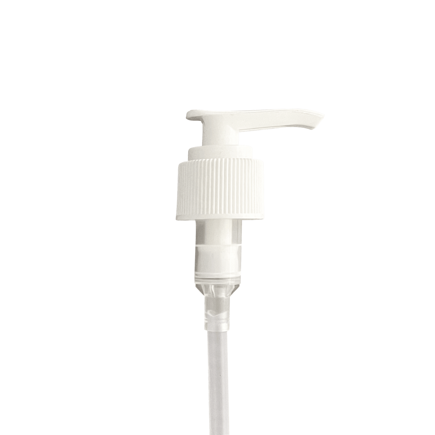 White Ribbed Skirt 24-410 Saddle Pump with 178mm Dip Tube