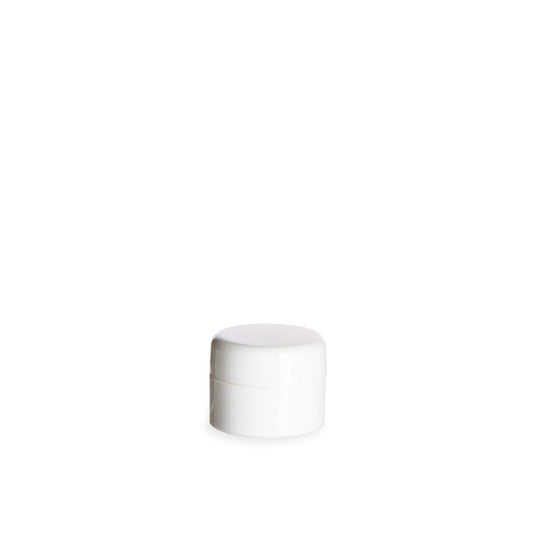 0.25 oz (7 ml) White PP Double Wall Jar with Dome Cap