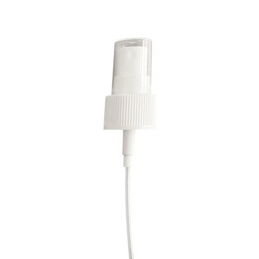 White Ribbed Skirt 24-410 Fine Mist Sprayer with 178mm Dip Tube