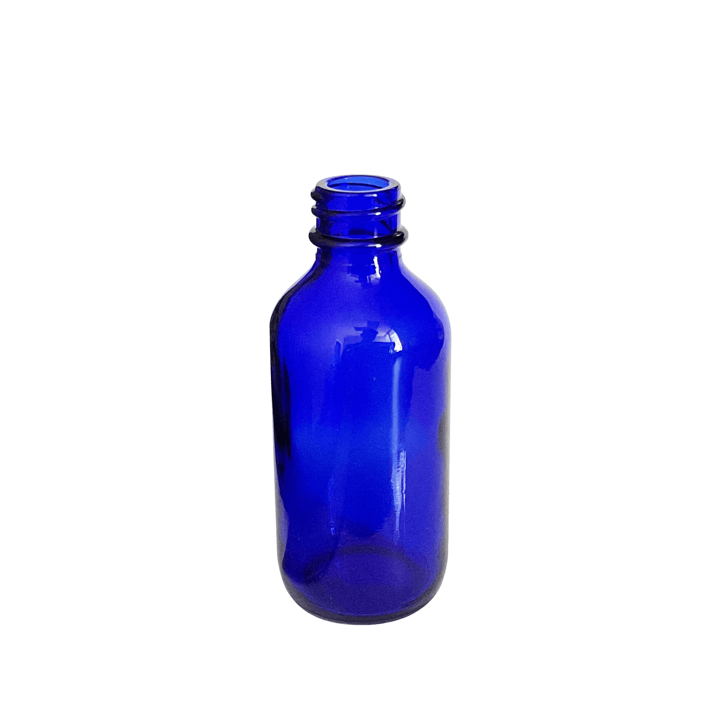 2 oz (60 ml) Cobalt Blue Glass Boston Round 20-400 Bottle