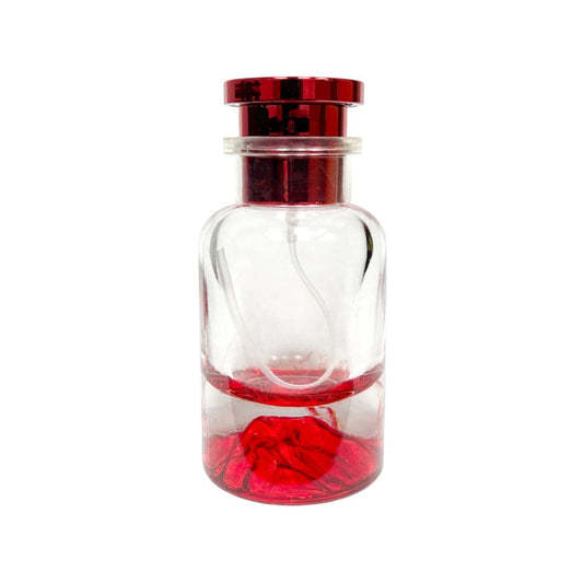 1.7 oz (50 ml) Red Clear Glass Apothecary Perfume Bottle - World of Aromas