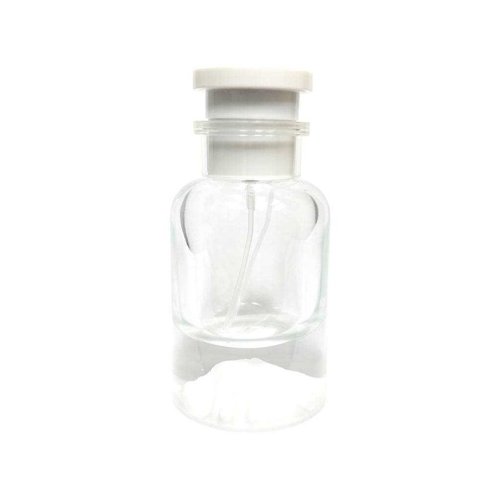 1.7 oz (50 ml) White Clear Glass Apothecary Perfume Bottle - World of Aromas