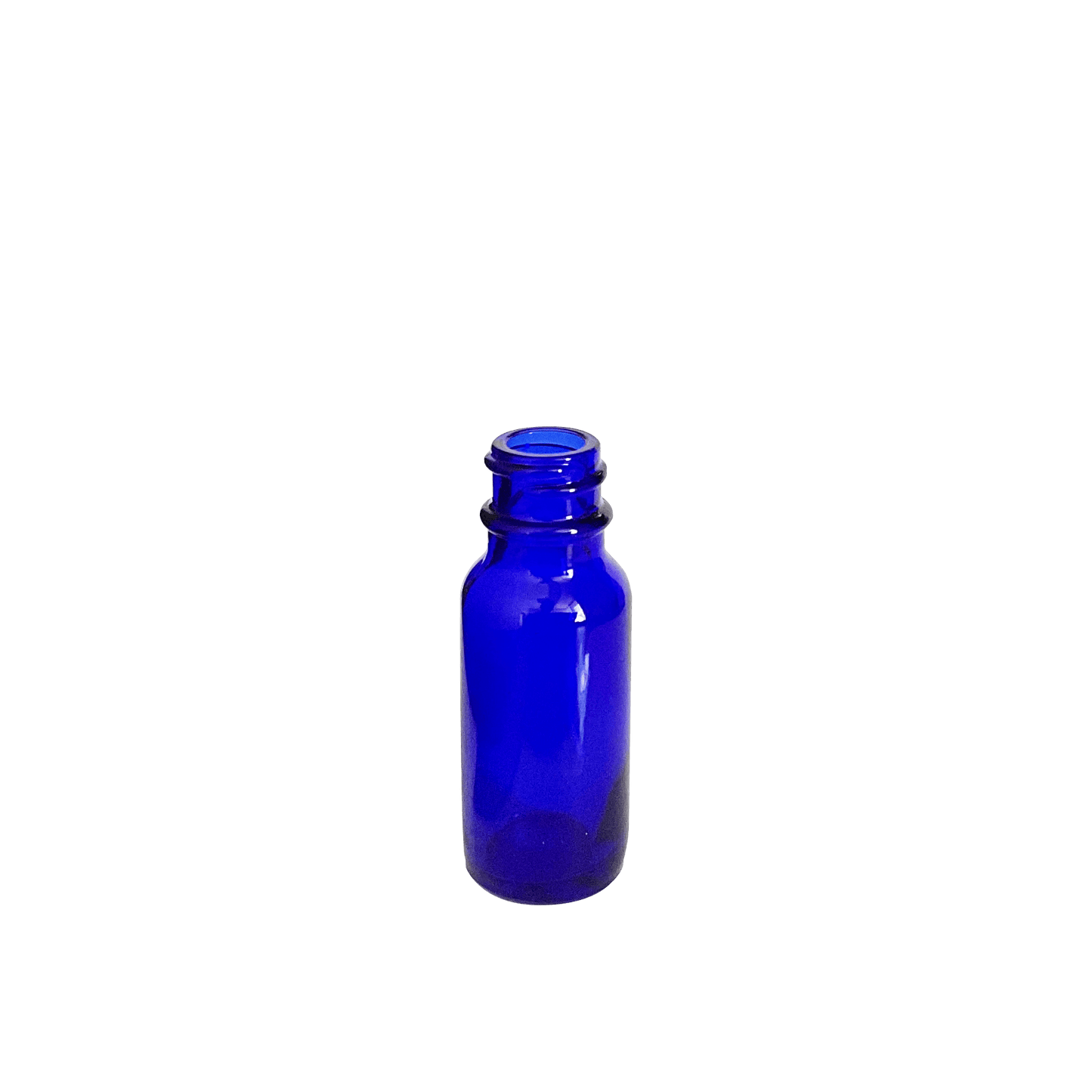 0.5 oz (15 ml) Cobalt Blue Glass Boston Round 18-400 Bottle