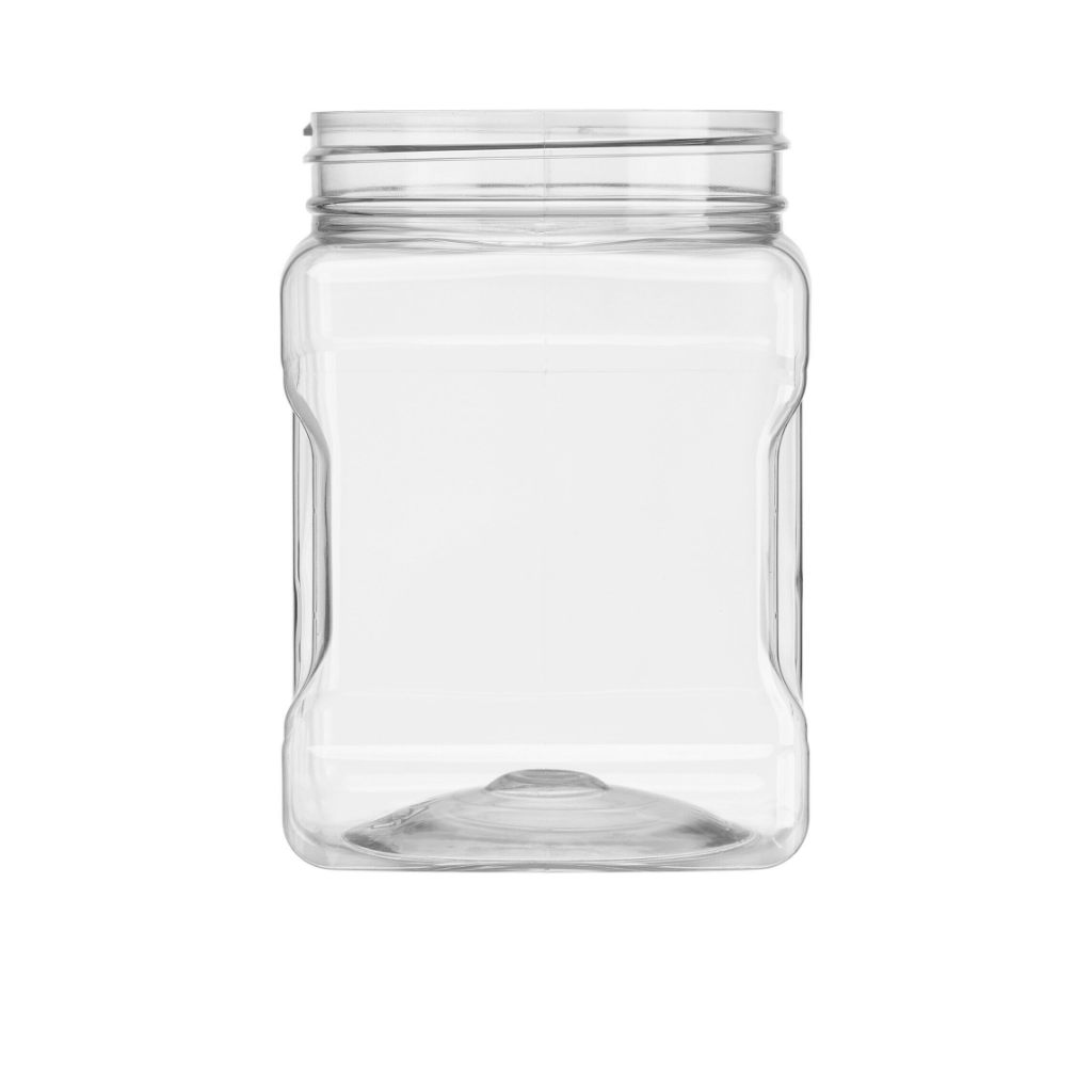 32 oz (960 ml) Clear PET Square Grip 89-400 Jar