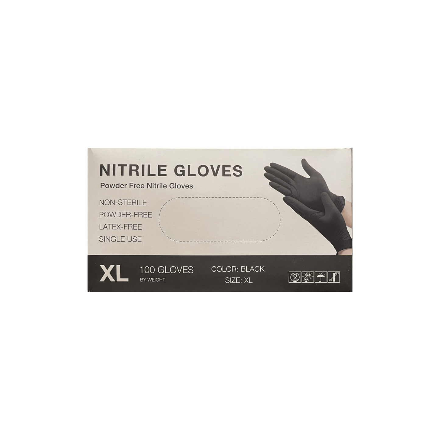 Extra Large Black Nitrile Gloves