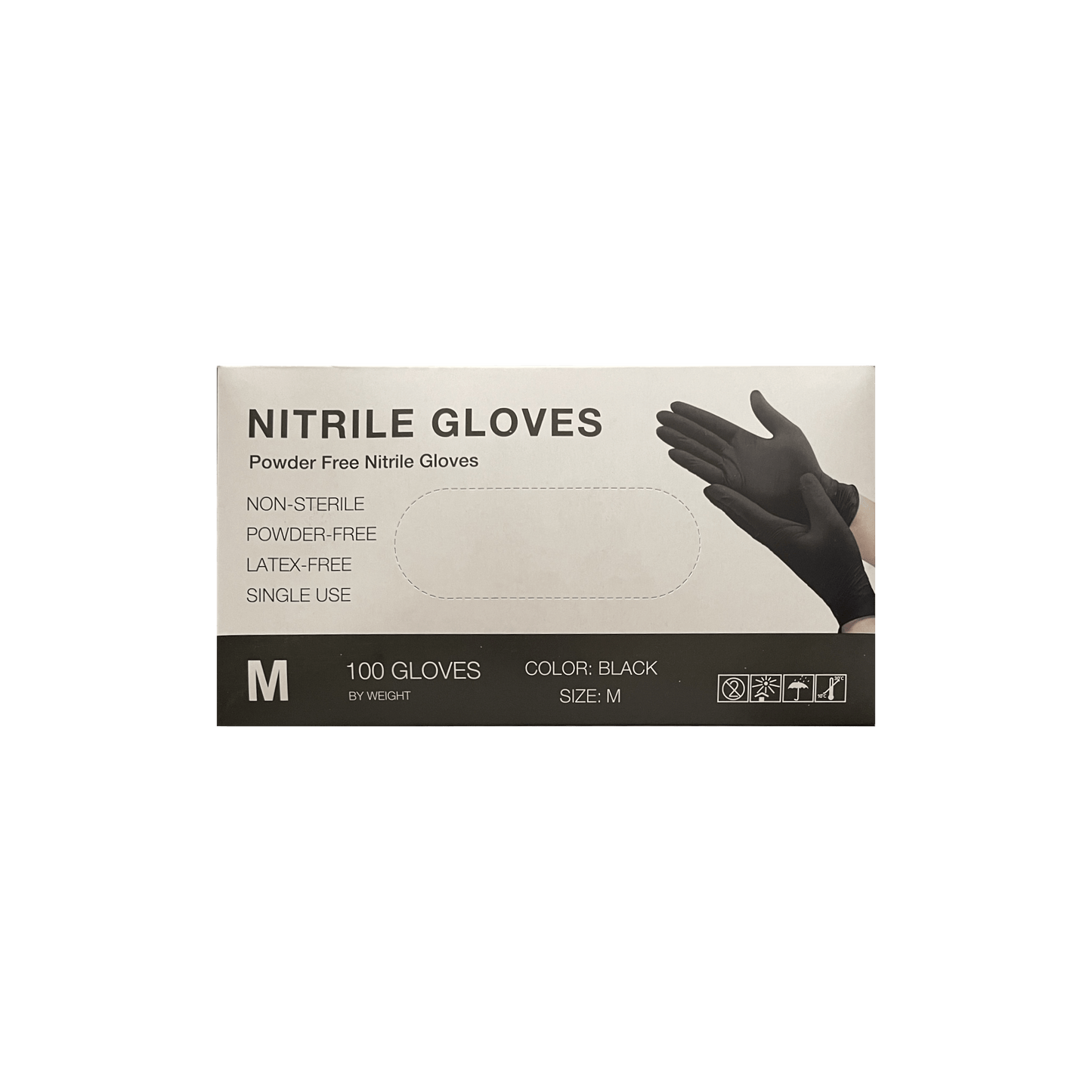 Medium Black Nitrile Gloves